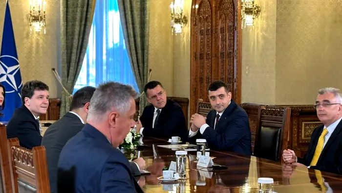 AUR, la consultările cu Nicușor Dan. Foto: Mediafax. 