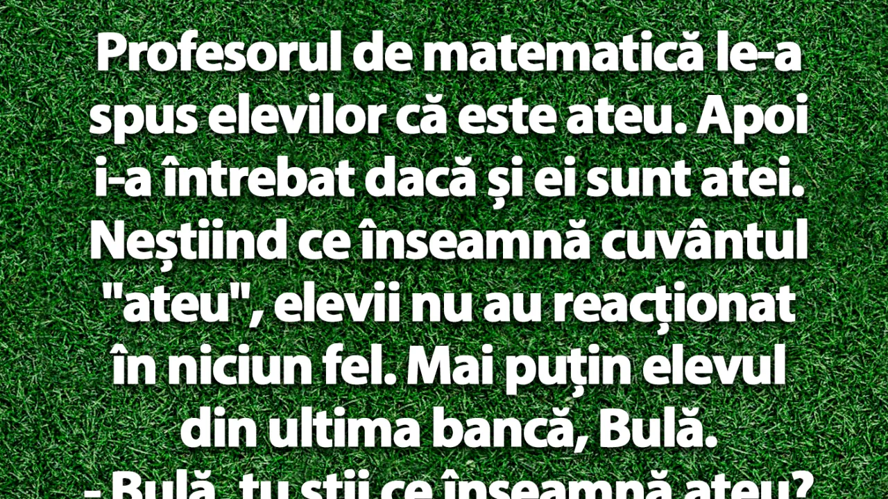 BANC | Bulă și profesorul ateu