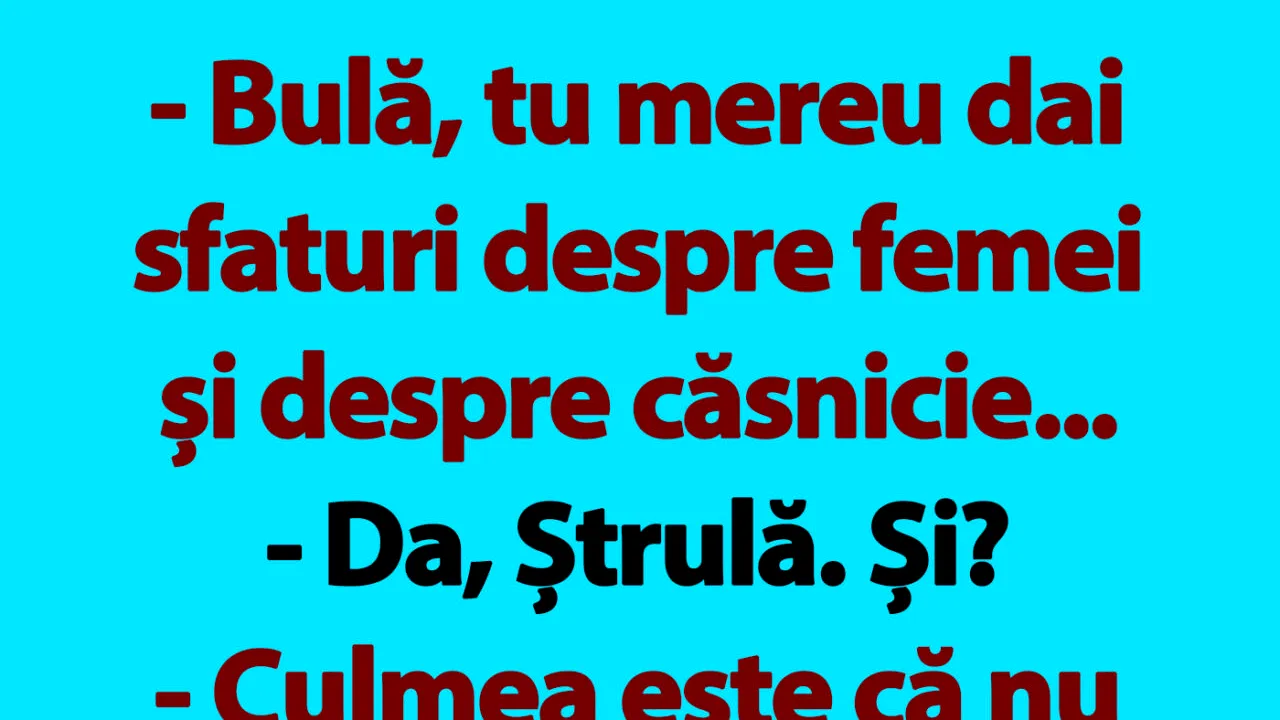 BANC | Bulă și sfaturile conjugale