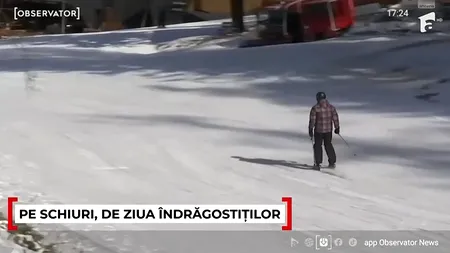 Sărbătoare la munte, de Ziua Îndrăgostiților. Cât costă să schiezi pe masivul Postăvarul