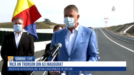 Klaus Iohannis, prezent la deschiderea unui nou tronson de autostradă: „Infrastructura din România a rămas mult în urmă. Trebuie să lucrăm mai repede” (VIDEO)