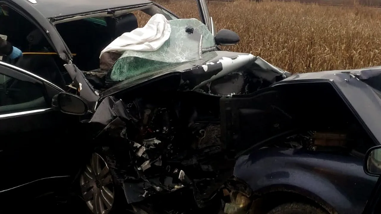 Accident groaznic la Sibiu cu două persoane decedate! Imagini dramatice de la fața locului!