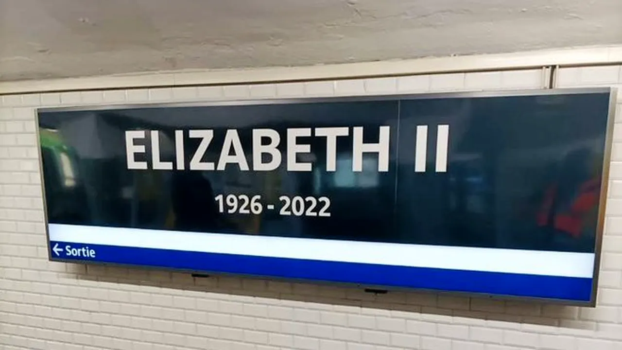 Stație de metrou din Paris, redenumită „Elizabeth II” în ziua funeraliilor