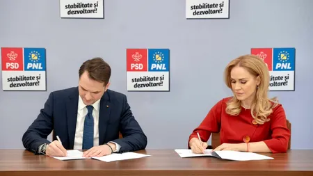 Gabriela Firea și Sebastian Burduja au semnat protocolul PSD – PNL pentru alianța electorală la alegerile locale: „Să formăm cele mai bune echipe”