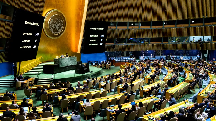 Vot FAVORABIL al Adunării Generale ONU pentru acordarea unor drepturi suplimentare misiunii palestiniene