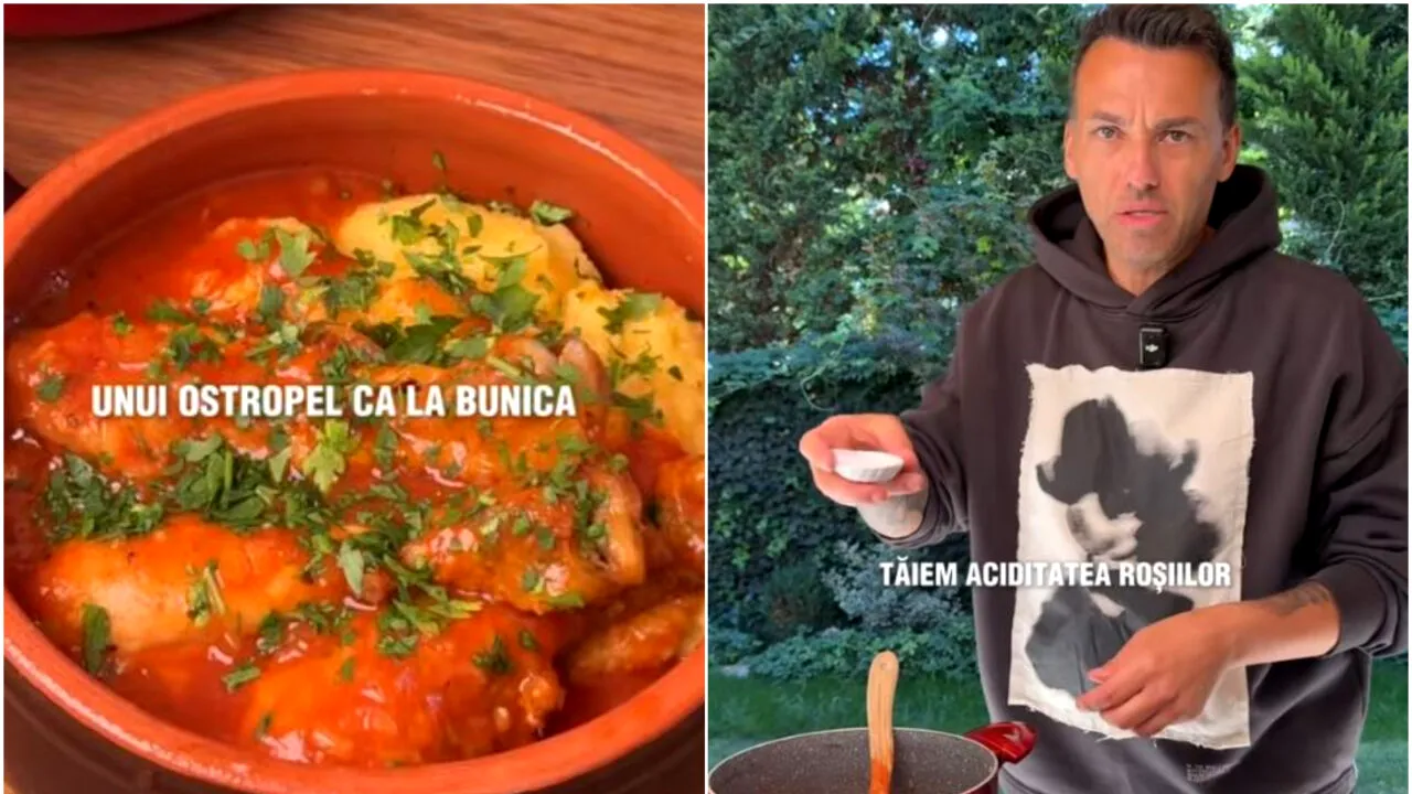 Secretul lui chef Ștefan Popescu pentru cel mai gustos ostropel de pui. Rețeta tradițională pregătită de juratul de la Antena 1