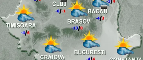 VREMEA. Prognoza meteo pentru 18 și 19 decembrie. Vremea va fi caldă pentru această perioadă
