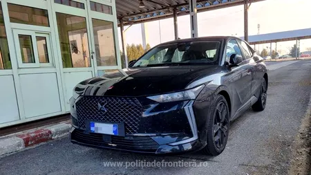 Mașina FURATĂ din Italia, depistată la intrarea în România. Cine se afla la volan