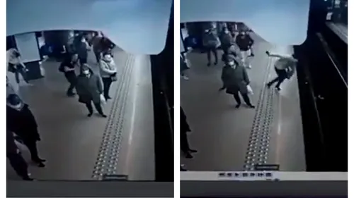 VIDEO | Imagini şocante la Bruxelles. O femeie a fost împinsă în fața metroului