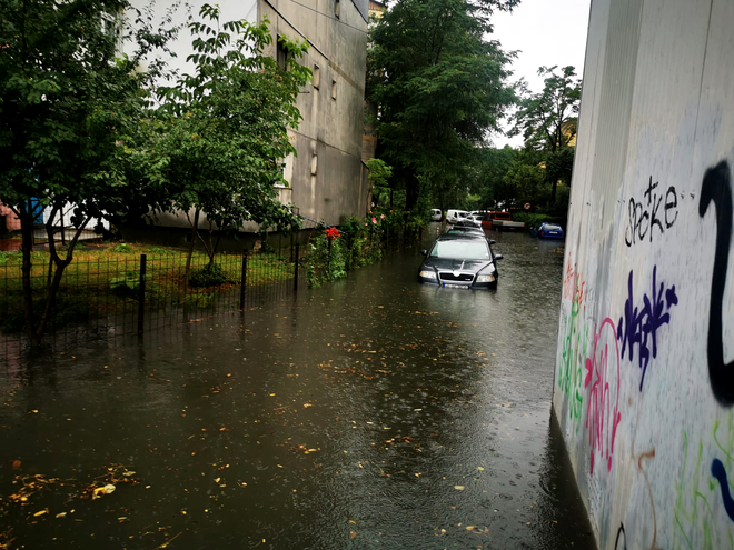 Ploile au făcut prăpăd în municipiul Iaşi / Sursa foto: ISU Iași