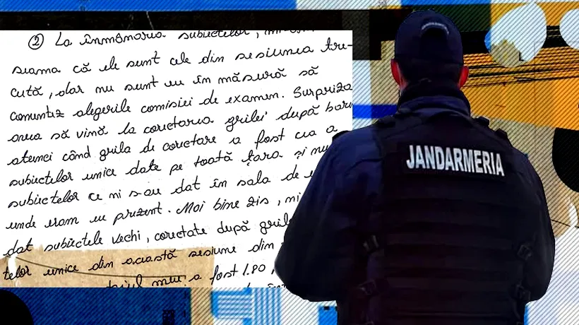 EXCLUSIV | Ce a scris în contestație unul dintre candidații la examenul Jandarmeriei, unde notele de 2 și 3 au fost transformate în 10