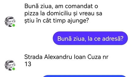 Bancul de sâmbătă | „Am comandat o pizza, în cât timp ajunge?”