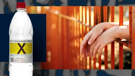 Un deținut s-a OTRĂVIT cu alcool pur după ce a primit vești proaste de la soție și amantă. Bărbatul stă la terapie intensivă de trei săptămâni