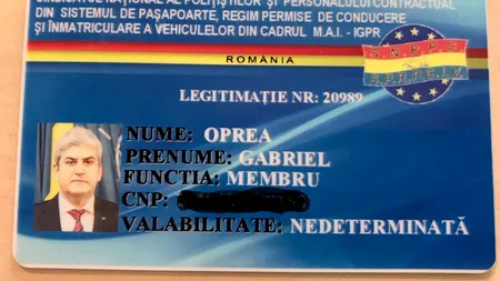 GABRIEL OPREA, membru într-un sindicat al polițiștilor. Are și legitimație!