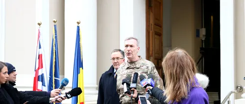 Șeful armatei britanice, vizită-fulger la București: Forţa noastră aeriană va fi în România la începutul lunii aprilie