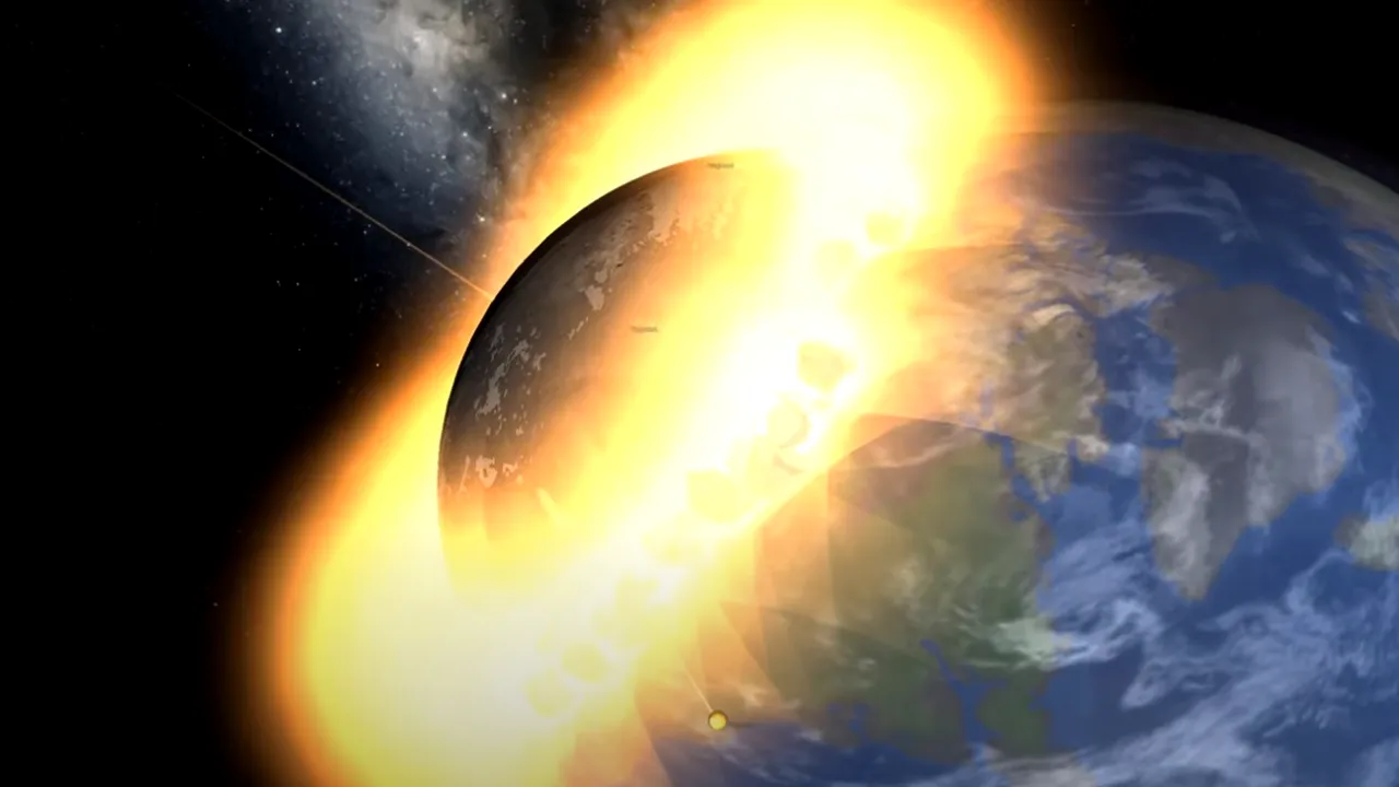 Rămășițele unei planete în formare s-ar putea afla încă în adâncul Pământului. Impactul dintre cele două ar fi dus la formarea Lunii - VIDEO