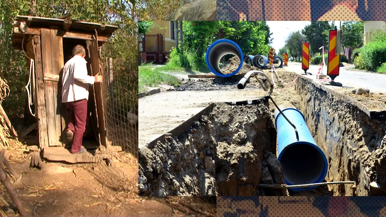 Românii continuă să fie codași în ceea ce privește canalizarea. Doar puțin peste 60% din gospodării sunt conectate la astfel de sisteme
