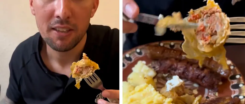 Reacția virală a acestui englez, după ce a mâncat SARMALE pentru prima dată, într-un restaurant din Cluj-Napoca