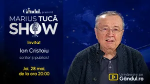 Marius Tucă Show începe joi, 28 mai, de la ora 20.00, live pe Gândul. Invitat: Ion Cristoiu
