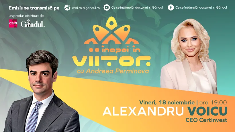Alexandru Voicu este invitat la ,,Înapoi în viitor’’, vineri, 18 noiembrie, de la ora 19:00