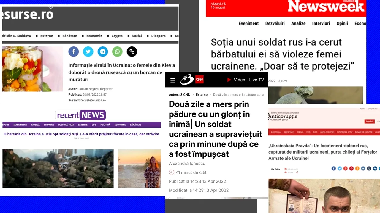 Colecție de titluri ANTOLOGICE, după 3 ani de război în Ucraina. Murăturile-arme de asalt, capra eroină, fursecurile otrăvitoare, sosia lui Putin