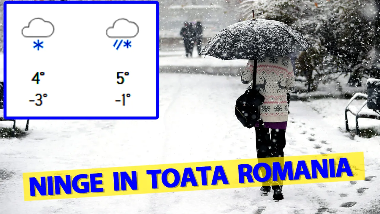 Ninge în toată România! Meteorologii Accuweather anunță data exactă de la care se întorc ninsorile