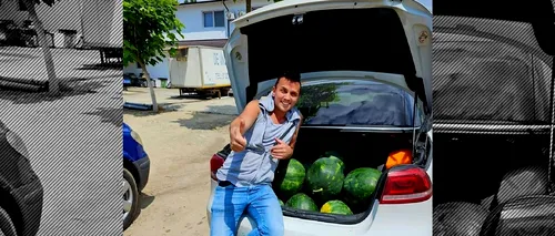 Mihai Trăistariu a cântat la o nuntă la Dăbuleni, de unde a plecat cu 140 de kilograme de pepene roșu. „Săptămâna asta mâncăm sănătos”
