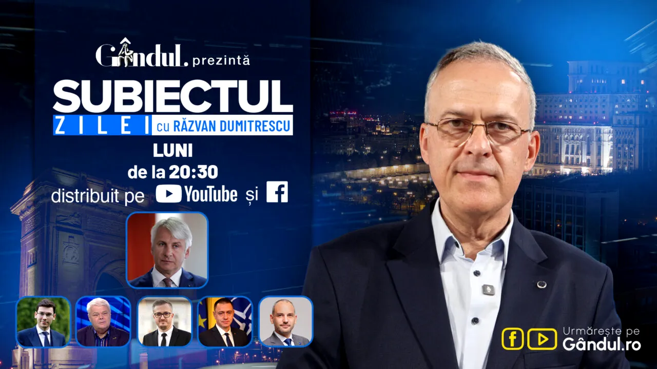 „Subiectul Zilei cu Răzvan Dumitrescu” începe luni, 5 octombrie, de la ora 20:30, live pe Gândul. În exclusivitate, Eugen Teodorovici, analizează cele 3 desemnări de coșmar ale lui Nicușor Dan. A 4-a oară e cu noroc?