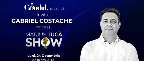Marius Tucă Show începe luni, 24 octombrie, de la ora 20.00, live pe gândul.ro