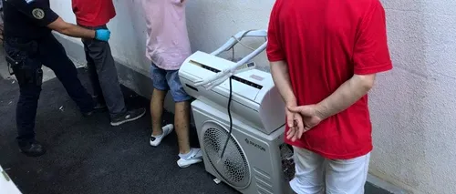 Ce mai fură românii?! Trei bărbați au sustras un aparat de aer condiționat dintr-o casă din București