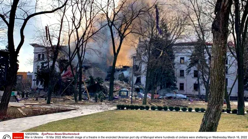 Armata rusă a bombardat o școală de arte din Mariupol. În clădire se refugiaseră peste 400 de femei, copii și bătrâni