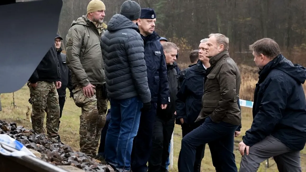 În Polonia, persoane necunoscute au detonat calea ferată pe care se transferă armament în Ucraina. Tusk vorbește despre un act de sabotaj