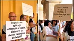 Angajații din Finanțe Publice protestează împotriva Legii Salarizării a ministrului interimar Pîslaru. Sindicaliștii avertizează cu greva generală