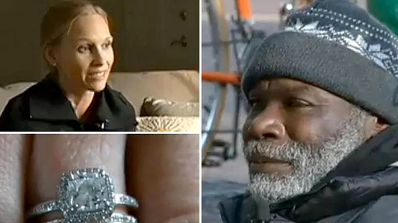 Cum a fost răsplătit omul străzii care a înapoiat un inel cu diamante  