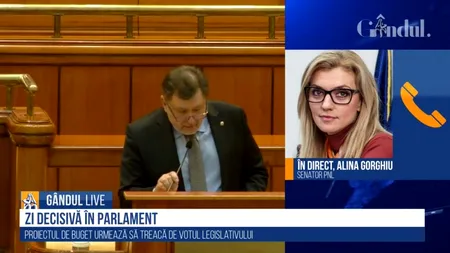 GÂNDUL LIVE. Alina Gorghiu: „Vorbim de investiții-record. Nu introducem taxe și impozite noi / Nici PSD, nici AUR nu vor să facă o Opoziție constructivă”