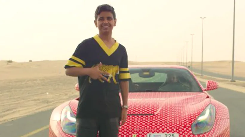 Fiul unui magnat din Dubai, vedetă pe Instagram, și-a învelit Ferrari-ul de 200.000 de lire în ambalaj Louis Vuitton. Detaliul pe care tânărul „l-a uitat 