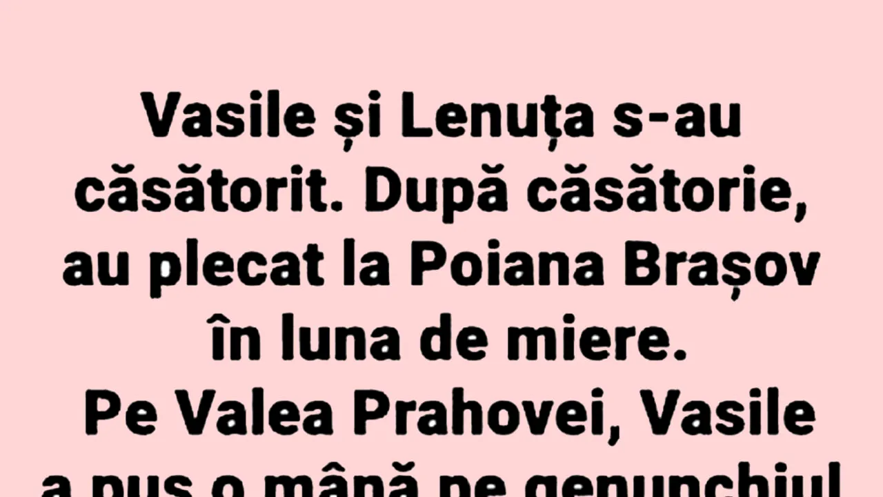 Bancul de marți | Vasile, Lenuța și luna de miere