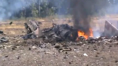 Avion de vânătoare al armatei ucrainene, doborât de separatiști