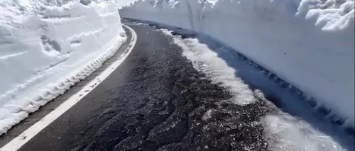 Zăpadă de 6 metri pe Transfăgărășan. Autoritățile intervin pentru deszăpezire | VIDEO