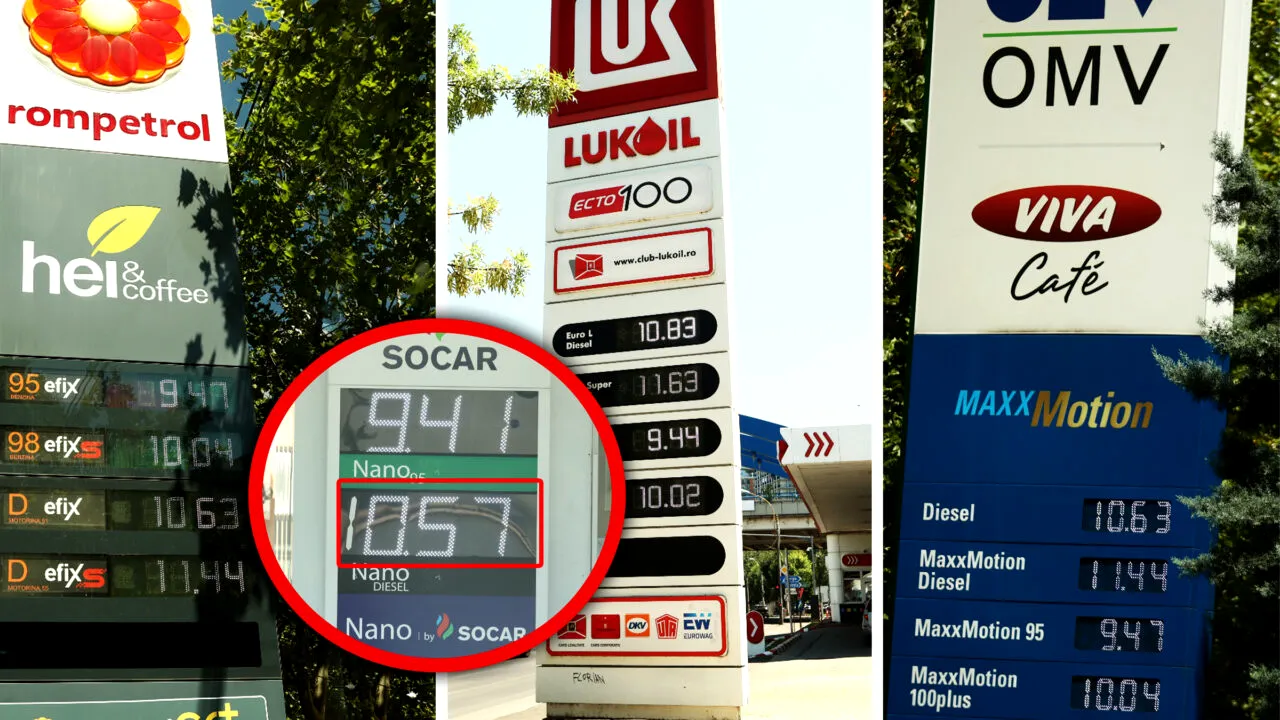 Unde s-a ajuns. Au „inventat” cifra 1 la benzinărie ca să afișeze prețurile de peste 10 lei. Cât costă benzina și motorina la stațiile din București