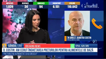 GÂNDUL LIVE. Dumitru Costin, lider BNS: Unii agenți economici care, cu obrăznicire și nesimțire, au trimis oameni acasă într-o stare de incertitudine se vor înghesui să ia bani de la bugetul public