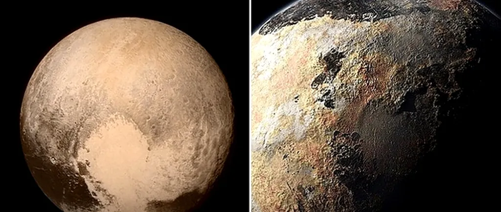 Primele imagini spectaculoase cu Pluto: munți uriași de gheață și o scoarță lipsită de cratere, neașteptat de tânără