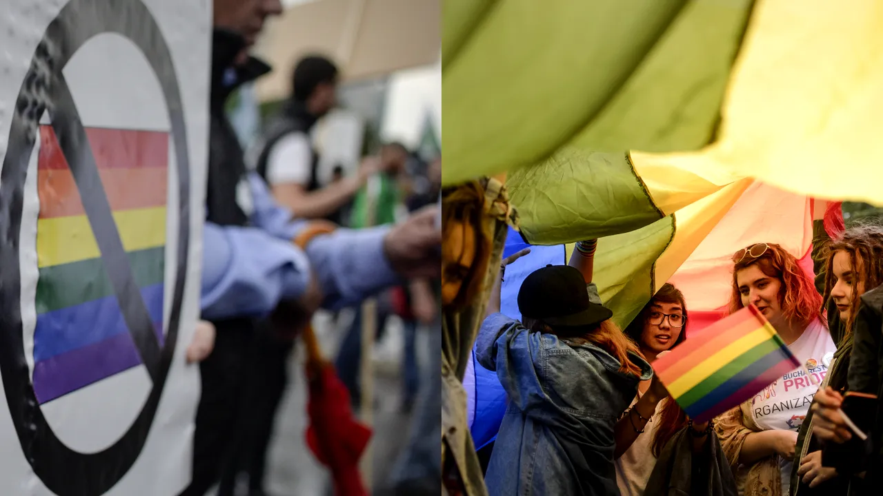 Parada gay și Marșul Normalității în Capitală. Participant la MN: Păcatul acesta nu poate fi acceptat / România să fie normală - VIDEO