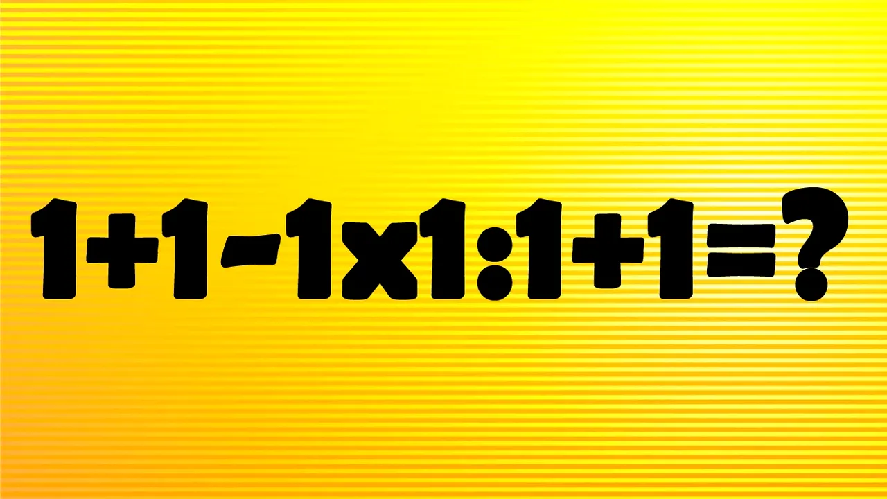 TEST IQ | Ești mai inteligent decât un elev de clasa a treia? Cât face 1+1-1x1:1+1?