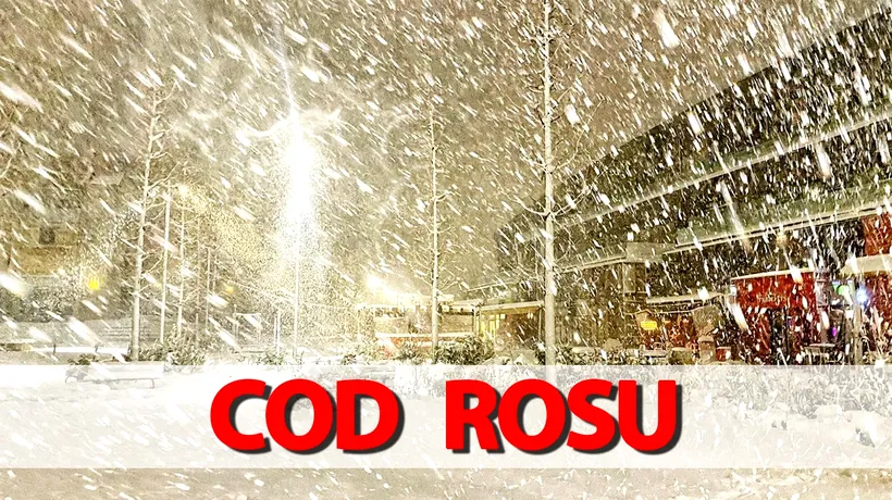 Cod roșu de viscol și ninsori abundente în România, emis de meteorologii de la Severe Weather Alert