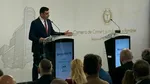 George Simion, față în față cu oamenii de afaceri, la CCIR / Nicușor Dan nu a venit. George Simion și-a prezentat diploma de BAC