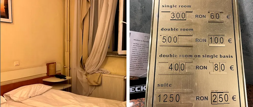 Concediu de COȘMAR pentru un bucureștean, într-un hotel de 3 stele din Iași. Cum arăta camera de 300 lei/noapte