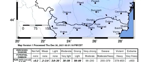 Cutremur cu magnitudinea de 3,9 s-a produs în Vrancea. El al doilea seism raportat în câteva ore