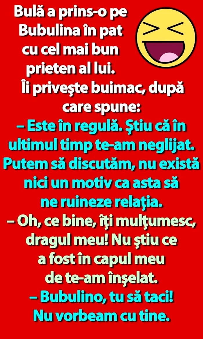BANC Bulă a prins-o pe Bubulina în pat cu cel mai bun prieten al lui