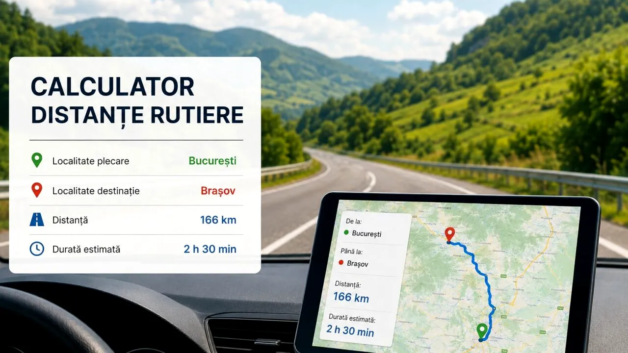 (P) Calculator distanțe rutiere – un instrument util pentru planificarea deplasărilor în România